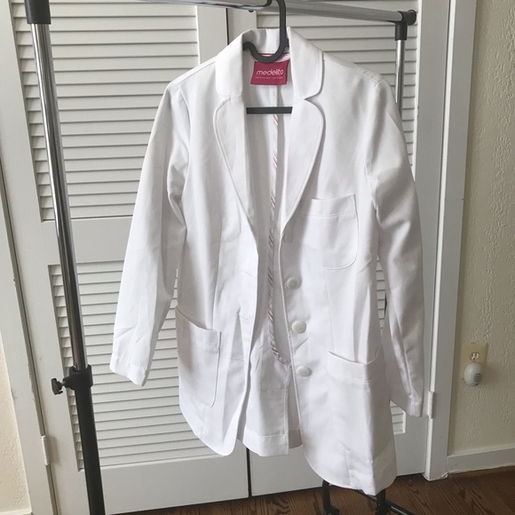 petite white coat